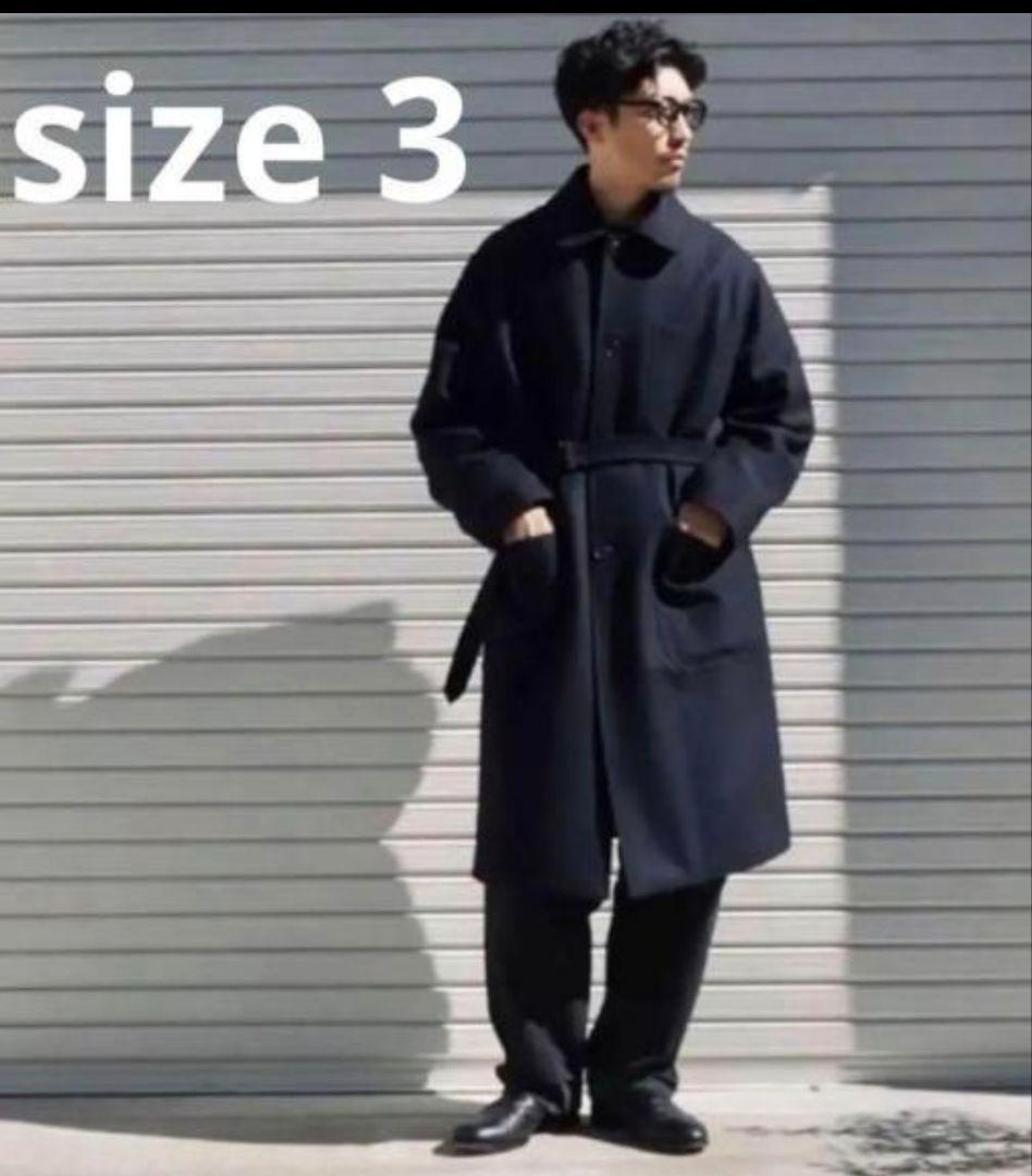 新品未使用 COMOLI 23aw コモリ ウールカシミヤ ミリタリーコート 3