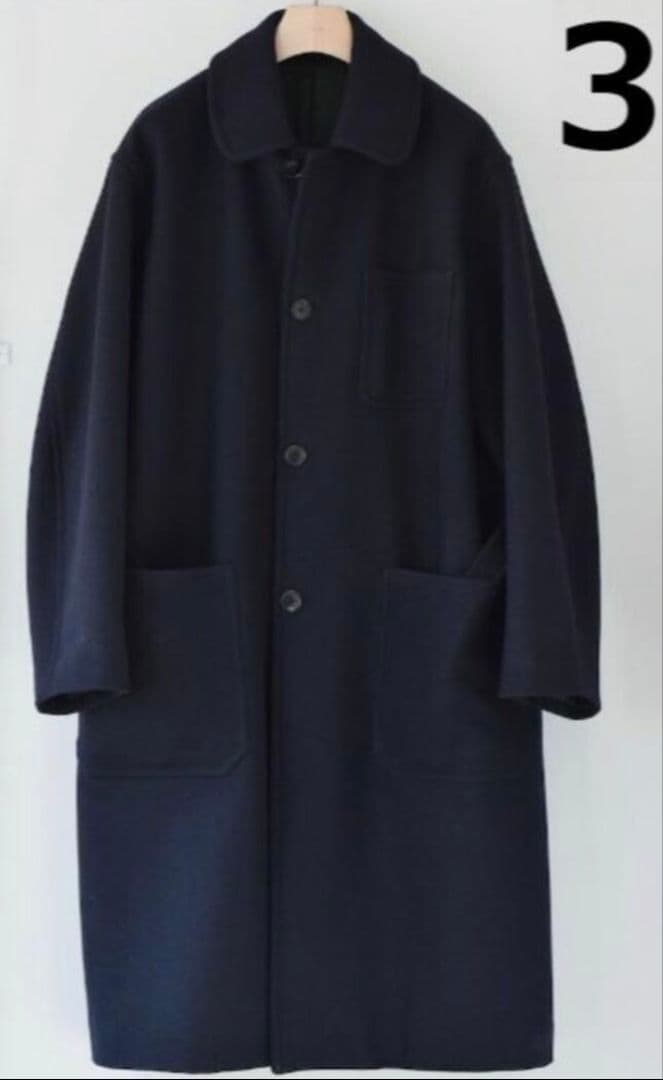 新品未使用 COMOLI 23aw コモリ ウールカシミヤ ミリタリーコート 3
