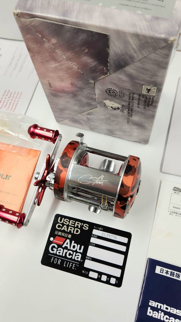 Abu Garcia 6500c ベイトリール オレンジカモ korea 雷魚 - メルカリ