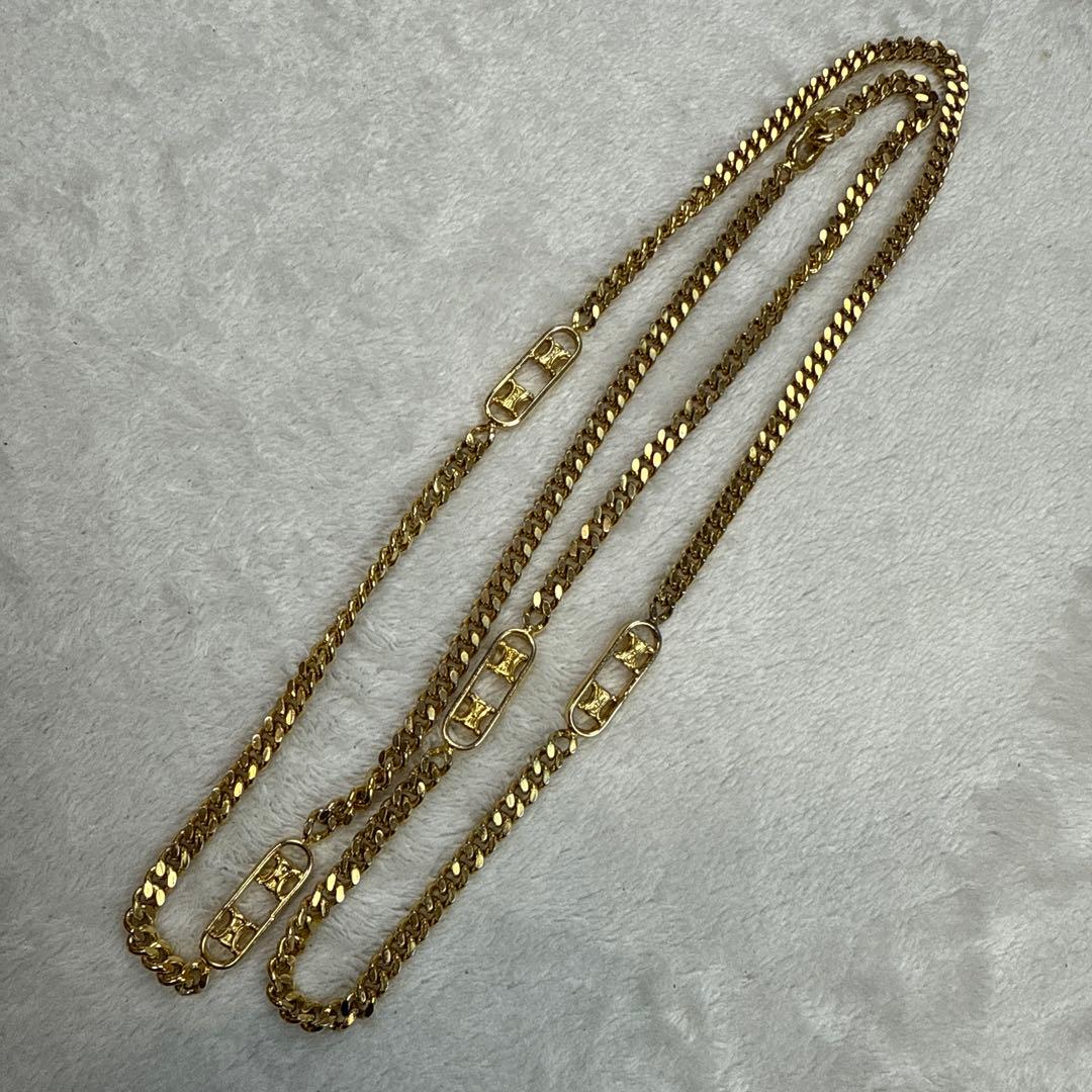 セリーヌ　喜平ゴールドネックレス　美品 楽天市場】【ヴィンテージ】 セリーヌ ネックレス ロング 馬車モチーフ