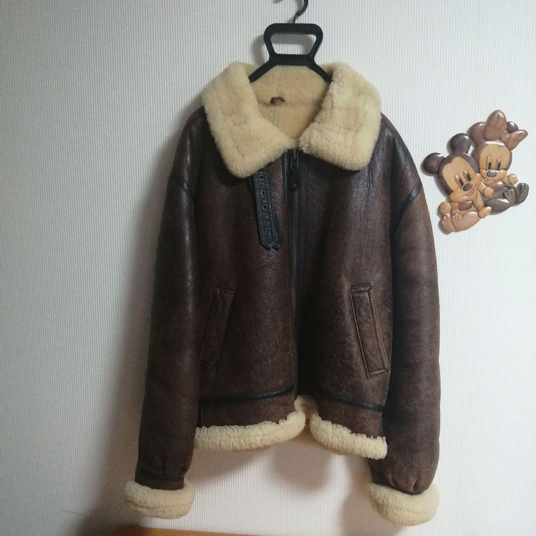 90年代B-3 B3 フライトジャケットリアルムートンオーバーサイズ