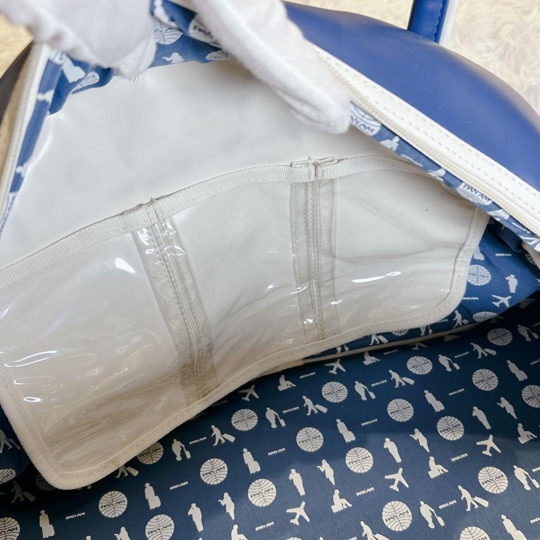 未使用 タグ付き】PAN AM パンナム ボストンバッグ トラベル 青 白