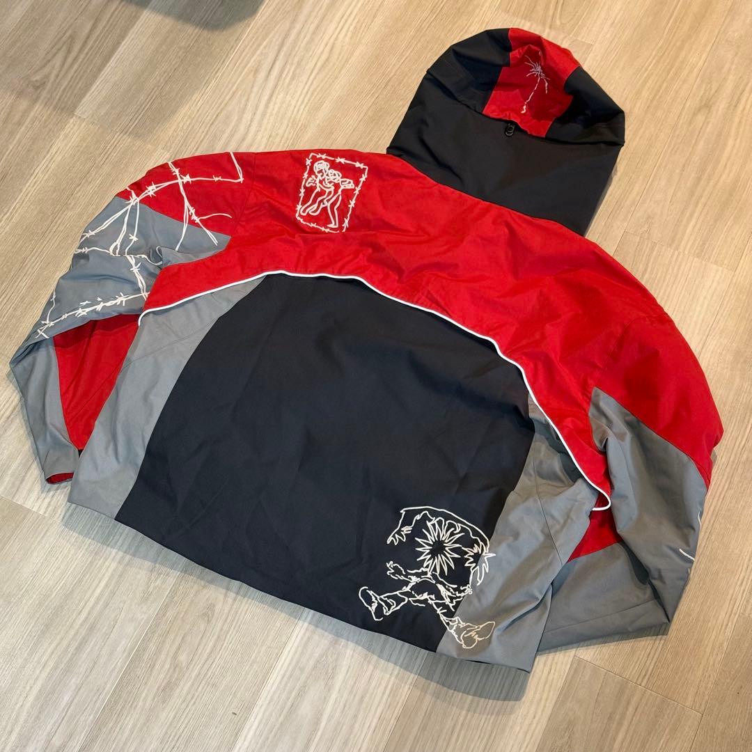 bastard マウンテンパーカー S レッド・グレー