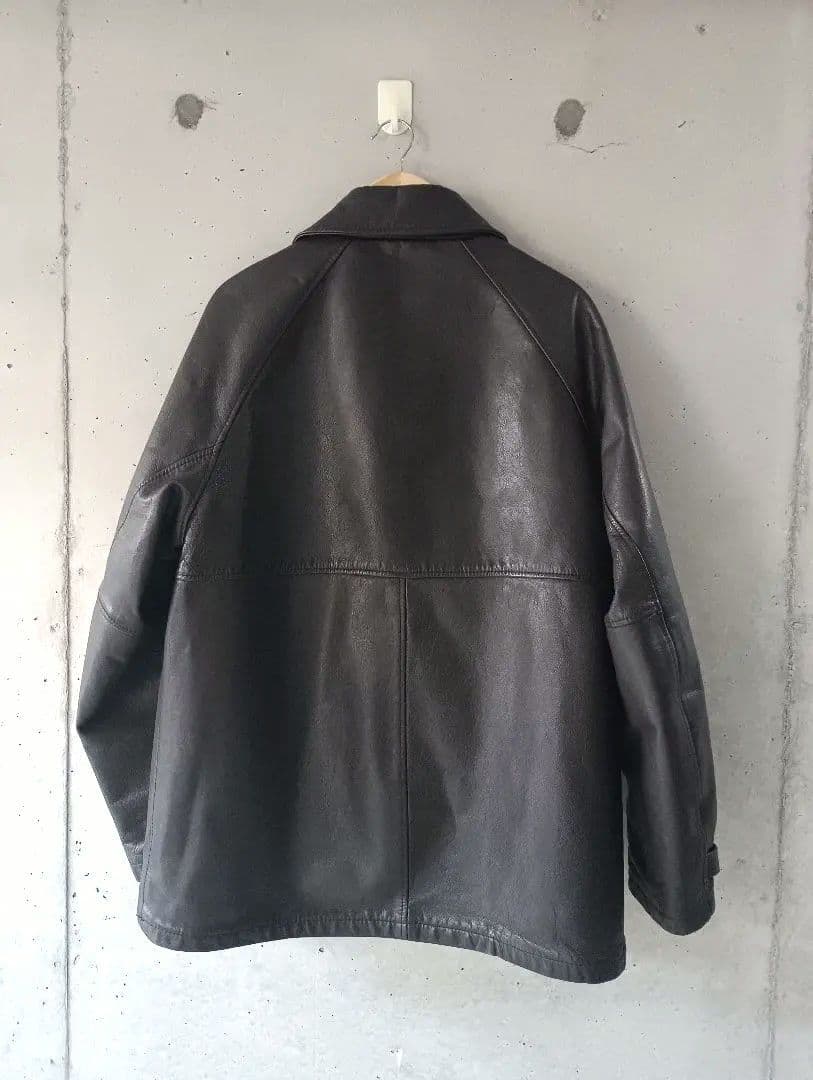 c.p.company ドロップショルダー レザージャケット カーコート