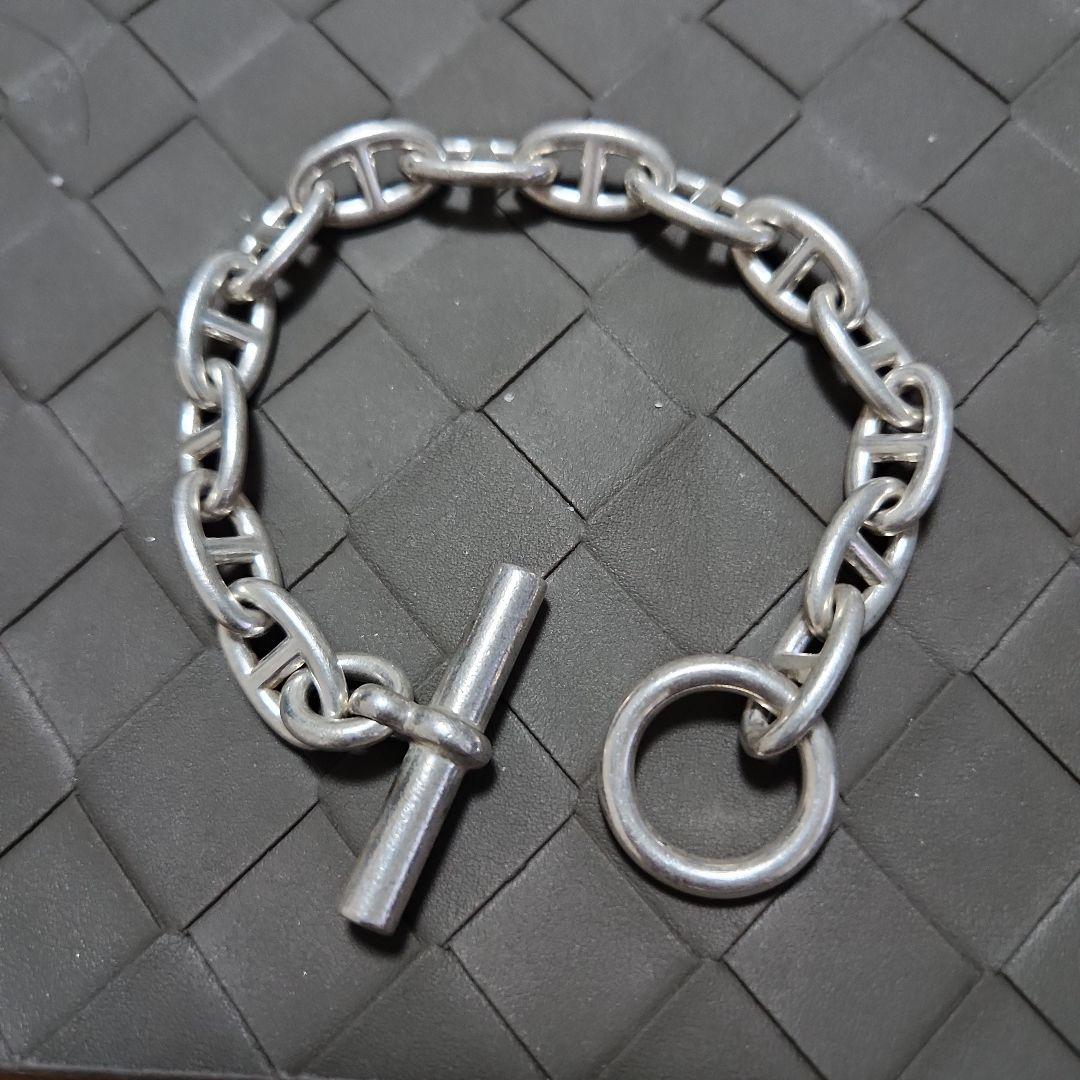 HERMES シルバーチェーンブレスレット　シェーヌダンクル エルメス シェーヌダンクル チェーンブレスレット MMサイズ | スイート