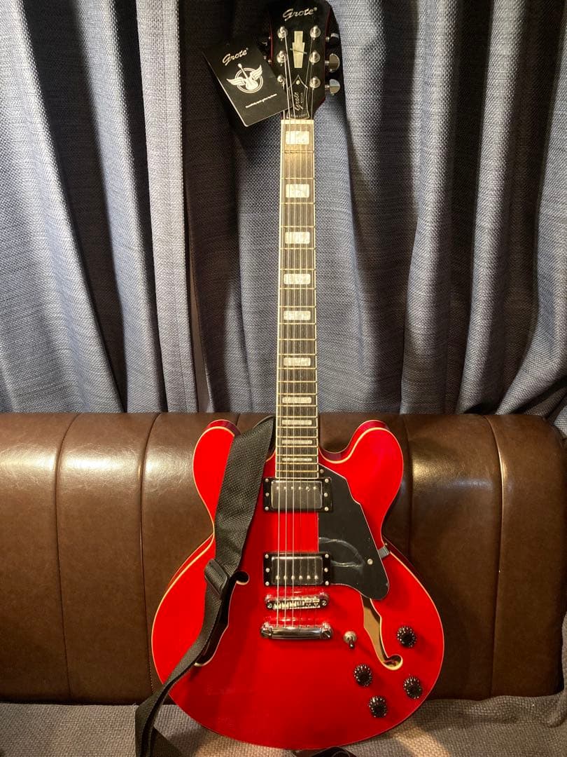 ギター GROTE Jazz Electric Guitar Semi-Hollow Amazon.com: GROTE Jazz Electric Guitar Semi-Hollow Body Trapeze