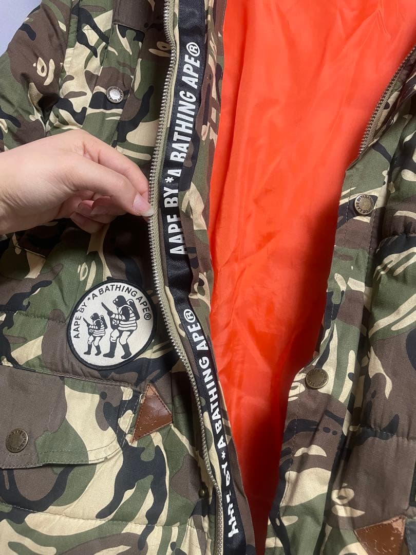 A BATHING APE 迷彩 ダウンジャケット - メルカリ