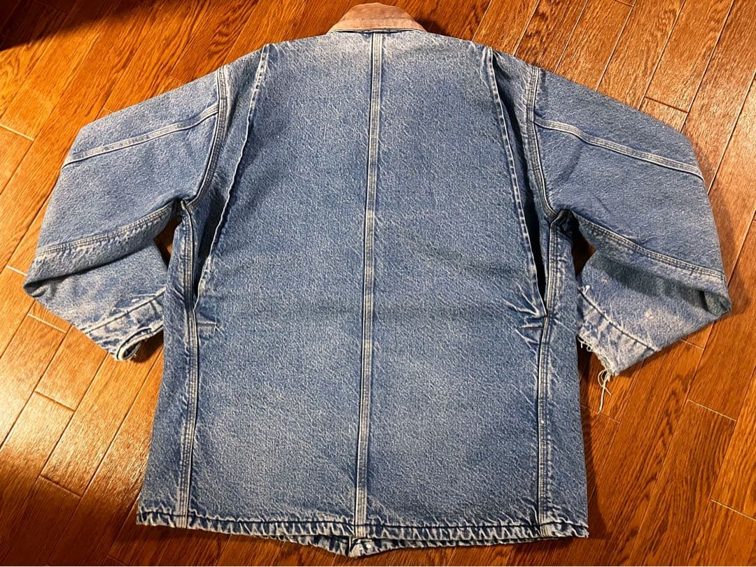 極上フェード 90s USA製 カーハート デニム チョアコート DST L - メルカリ