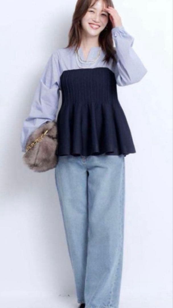 新品未使用　ジャスグリッティー　JUSGLITTY シャツレイヤードライクニット シャツレイヤードライクニット | ニット | JUSGLITTY（ジャス