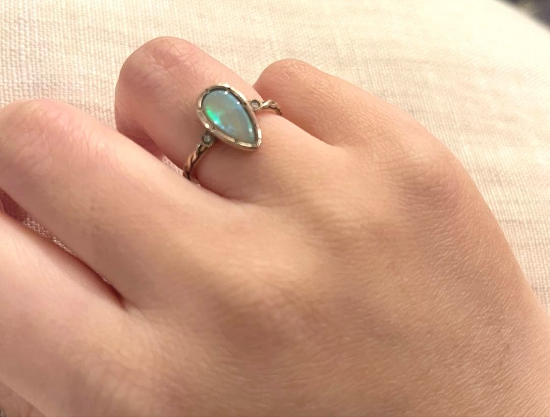 tatsuo nagahata タツオナガハタ k10 オパールダイヤリング - メルカリ