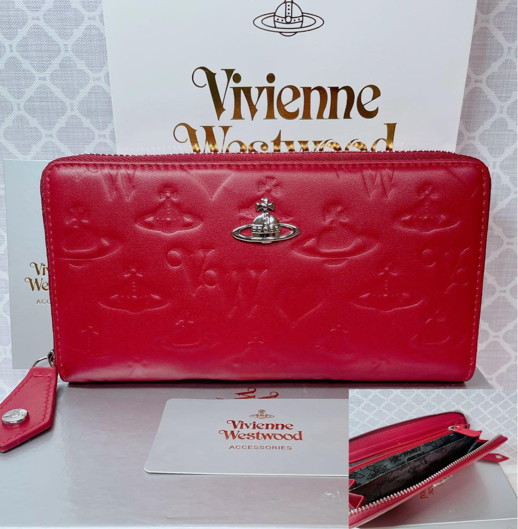 内側に素敵な柄✩】Vivienne Westwood 長財布 マット レッド - メルカリ
