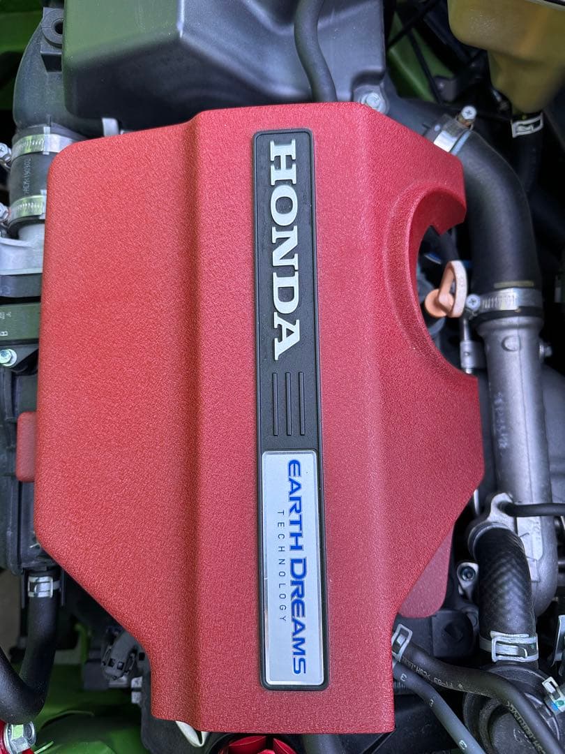 赤結晶塗装 S660JW5 エンジンカバー &オイル、ラジエーターキャップ