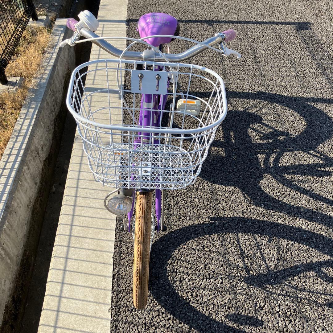 子供用自転車 紫色 前部バスケット付きジェニー - メルカリ