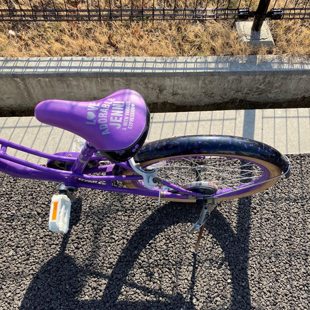 子供用自転車 紫色 前部バスケット付きジェニー - メルカリ