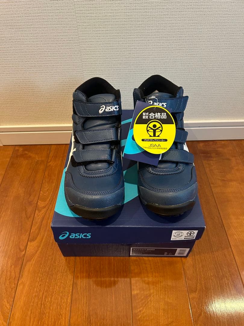 アシックス 安全靴 ウィンジョブ cp302 23.0cm ブルーアシックス