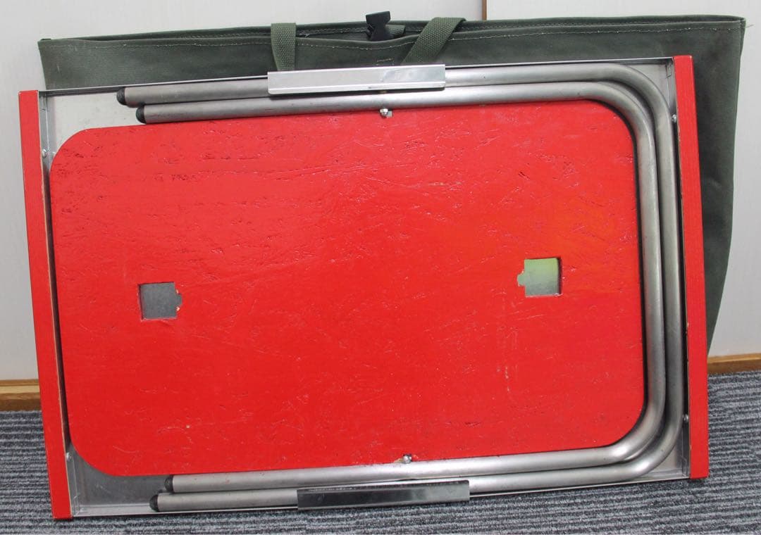 ユニフレーム 焚き火テーブルラージ 社外棚板・専用ケース 3点 赤色