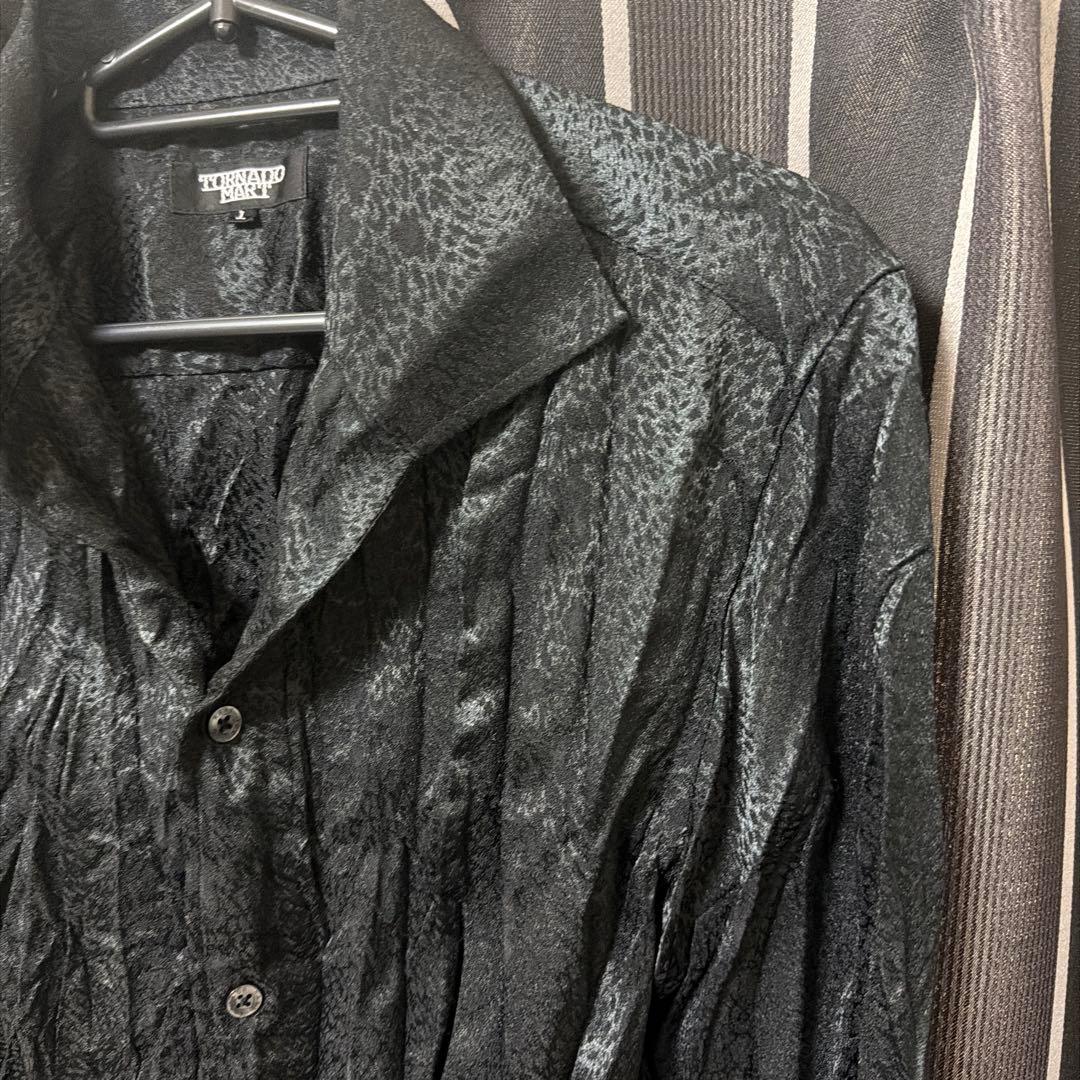 トルネードマート シワ加工 レオパードストレッチドレスシャツ - メルカリ