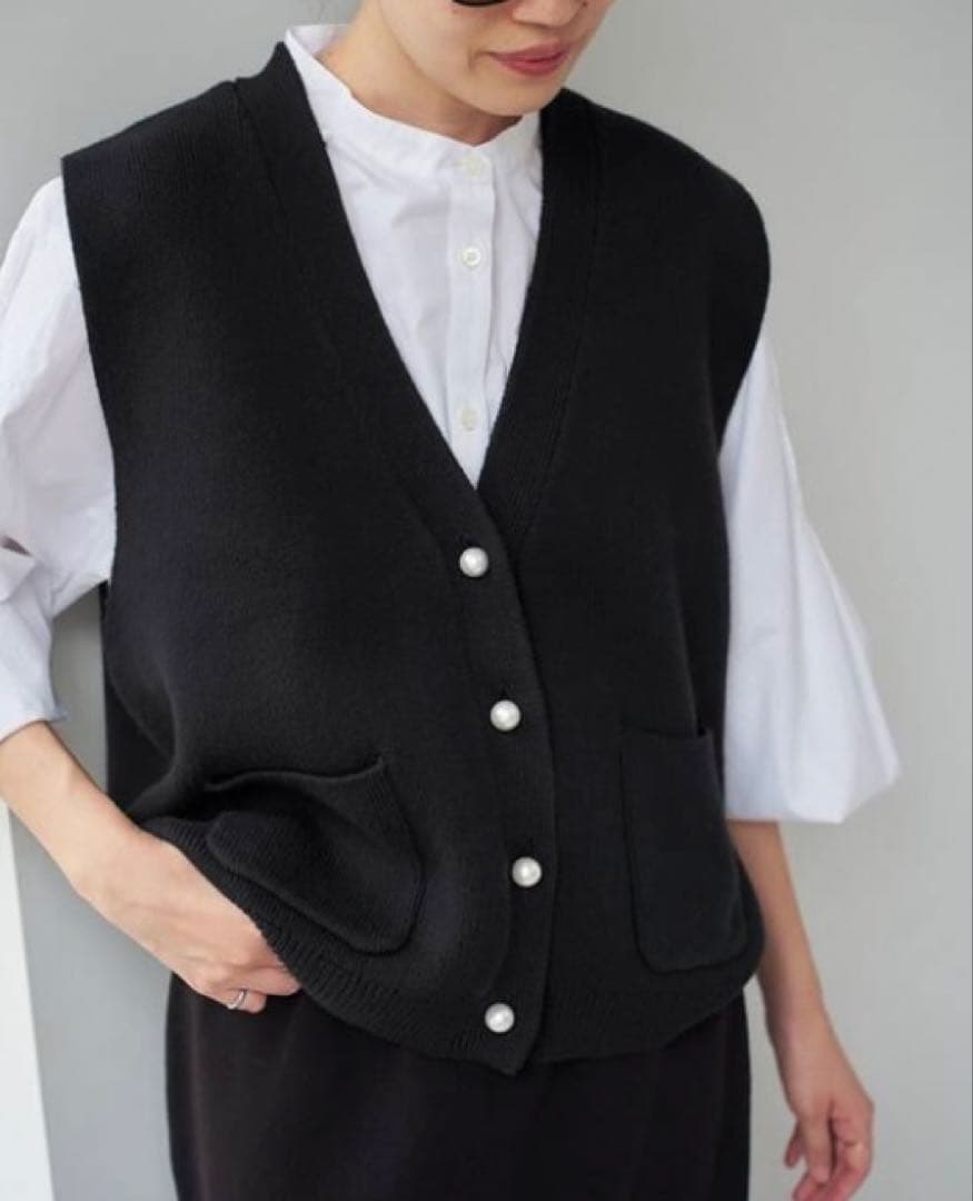 スロープイエナパールニットベスト WEB限定/追加2》パールニットベスト（ベスト）｜SLOBE IENA（スローブ