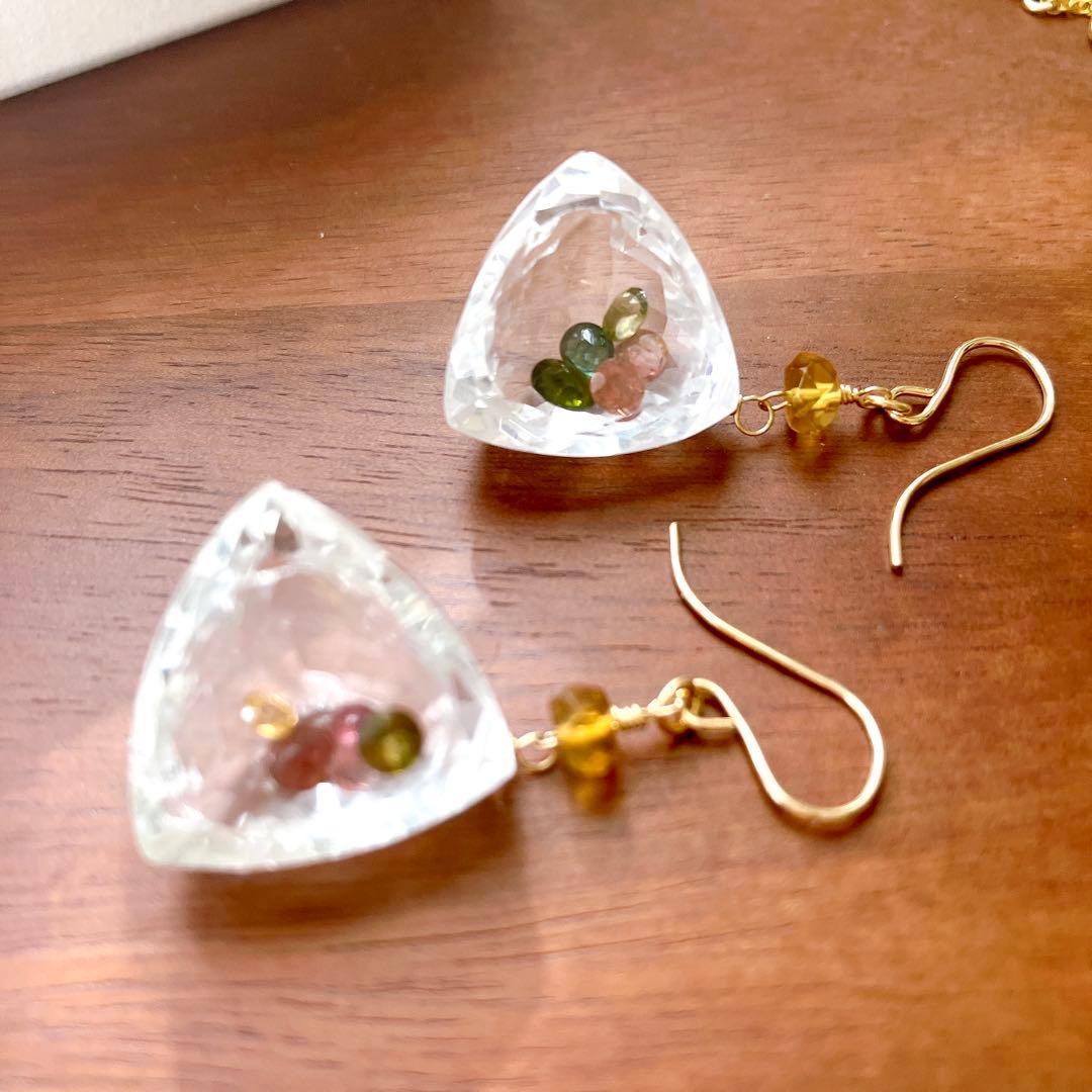 マルモ様専用◇一点物✧水晶×マルチカラートルマリン ジュエリー