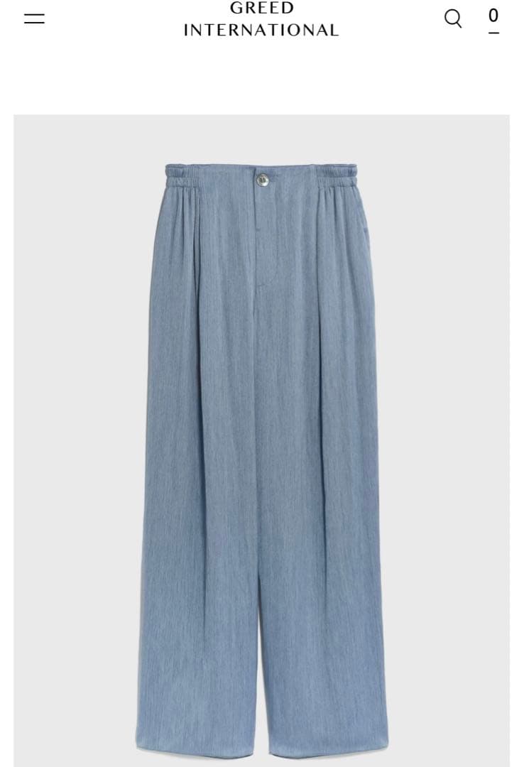 greedinternational ライトブルー 美品　お値下げ交渉可能 greedinternational ライトブルー 美品 お値下げ交渉可能