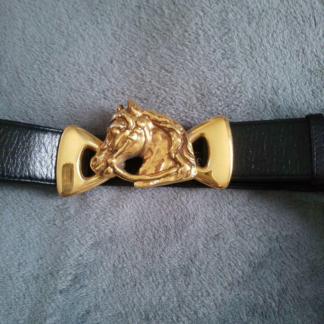 collections maeda accessoryゴールド馬バックルベルト - メルカリ