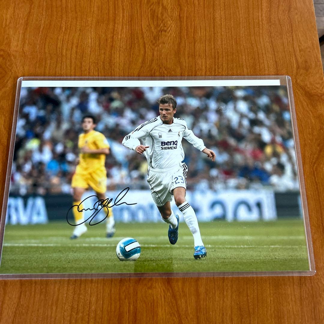 サッカー デイビッドベッカム レアルマドリード 証明書付き 直筆サイン