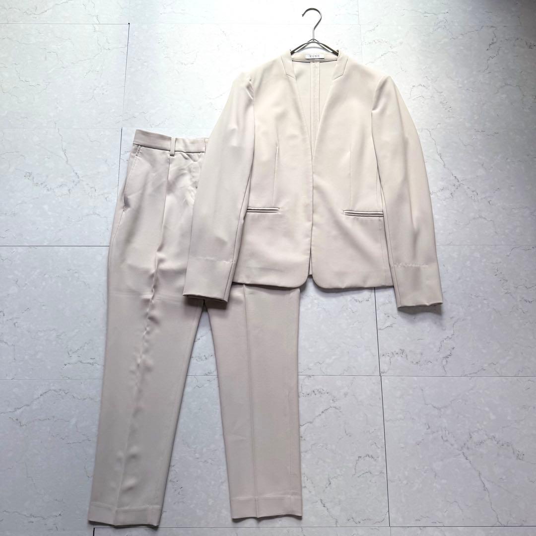 美品 プラステ スーツ セットアップ ノーカラージャケット パンツ S ベージュ 楽天市場】フォーマルスーツ コーディネートセット レディース 3点