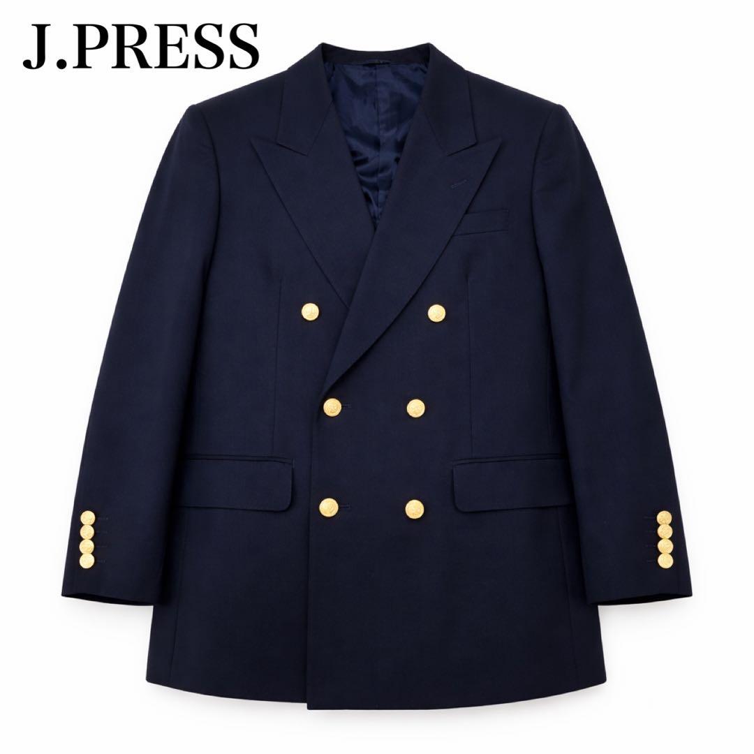 極美品】ジェイプレス テーラードジャケット 金ボタン 紺ブレ ネイビー