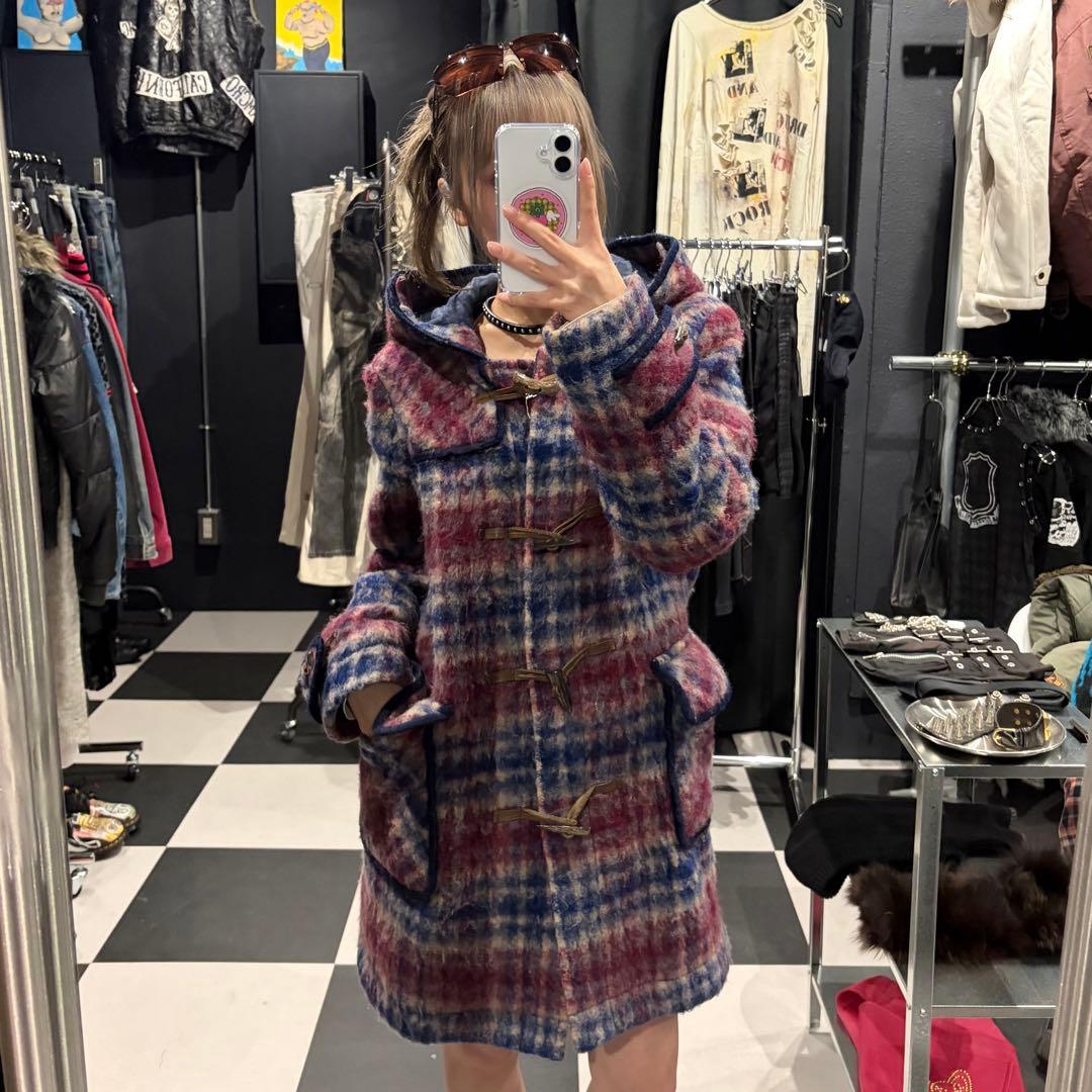 ヒステリックグラマー　old アーカイブ　チェックダッフルコート　激かわ 中古・古着通販】Hysteric Glamour (ヒステリックグラマー) ダッフル