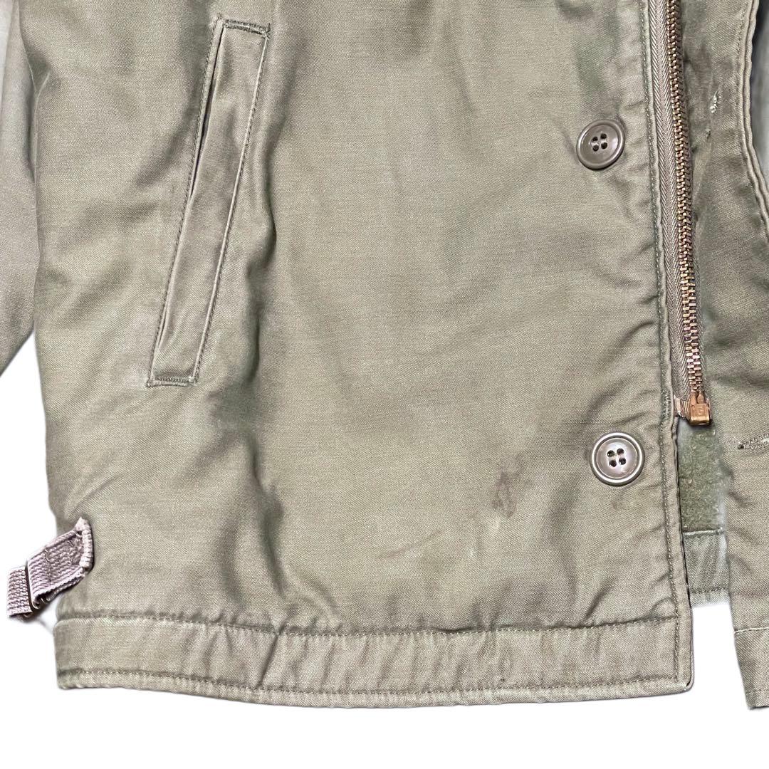 【L】80s U.S.NAVY A-2 デッキ ジャケット ミリタリー 米軍実物