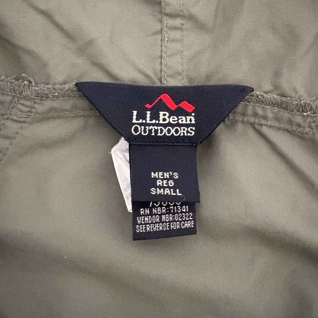 90s L.L.Bean ナイロン アノラックパーカー カーキー サイズS