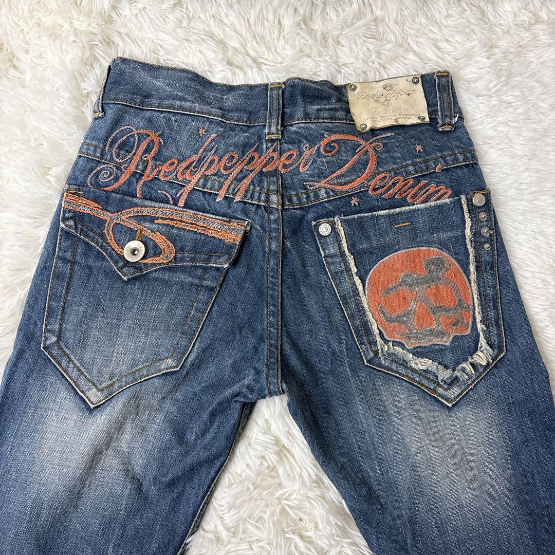 RED PEPPER レッドペッパー デニム 刺繍 ストーン Y2K 平成ギャル