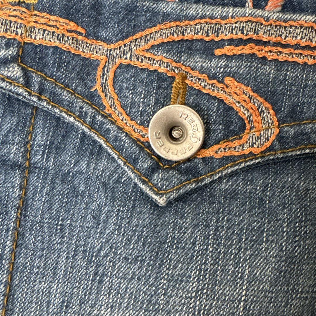 RED PEPPER レッドペッパー デニム 刺繍 ストーン Y2K 平成ギャル