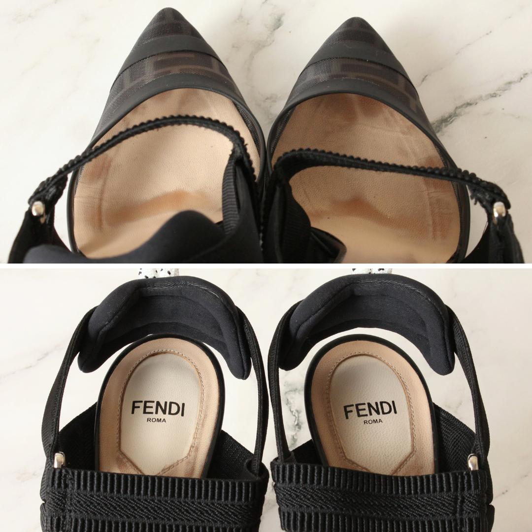 ✨極美品✨ 現行 フェンディ コリブリ ハイヒール FFメッシュ 24.5cm