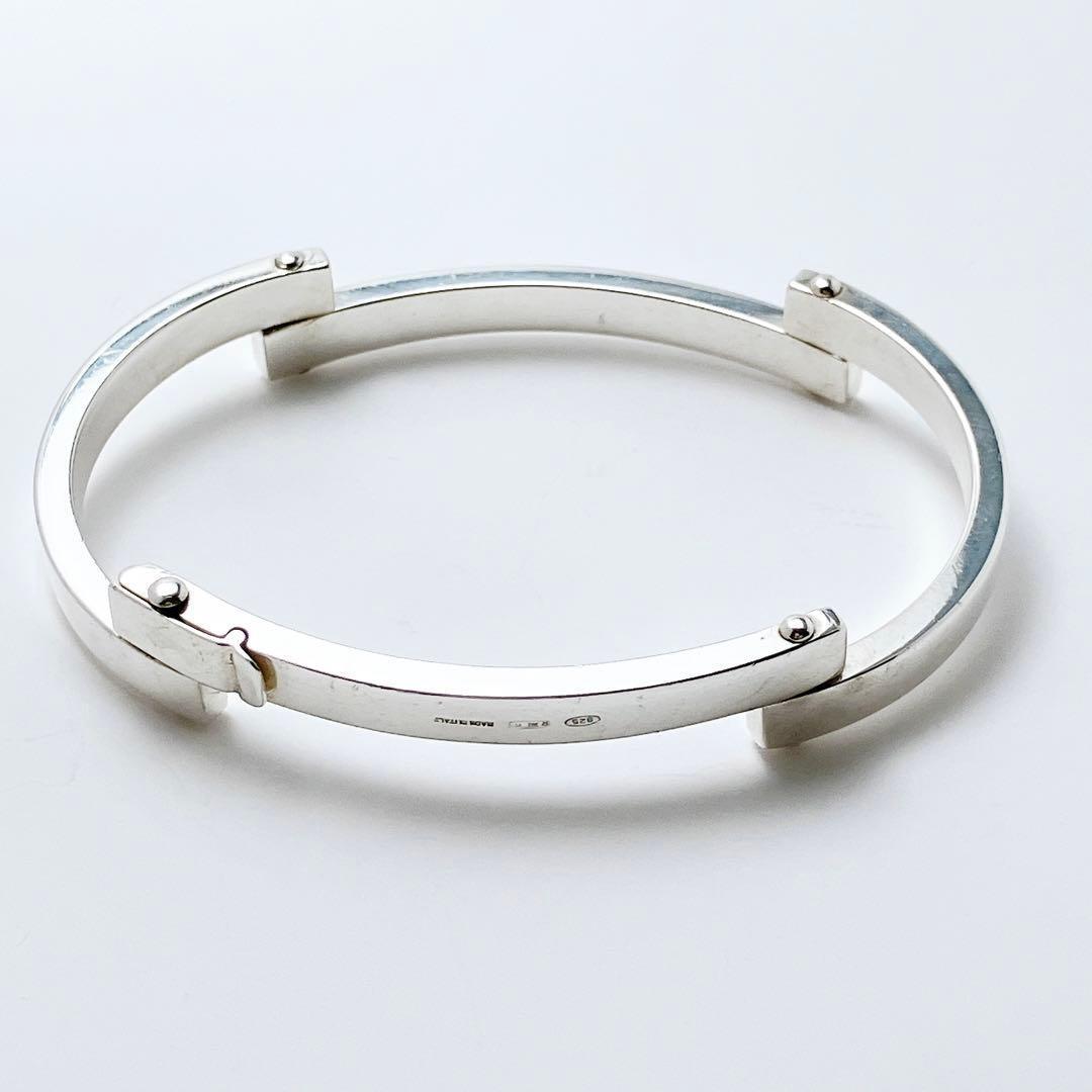 希少 グッチ GUCCI 925 バングル ブレスレット シルバー 1182