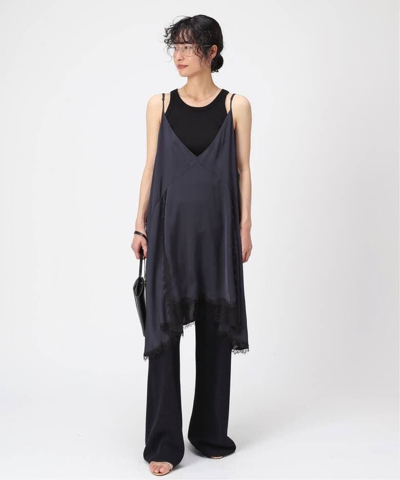 AP STUDIO 今季レースドッキングキャミワンピースNAVY レースドッキングキャミワンピース（ワンピース）｜AP STUDIO