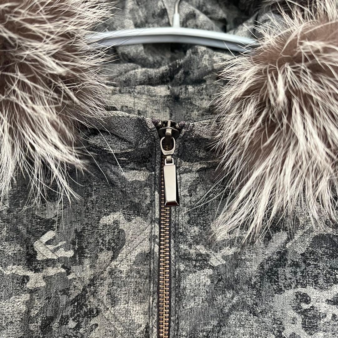 美品 ディノス DAMA ダーマコレクション フォックスファー迷彩ダウン