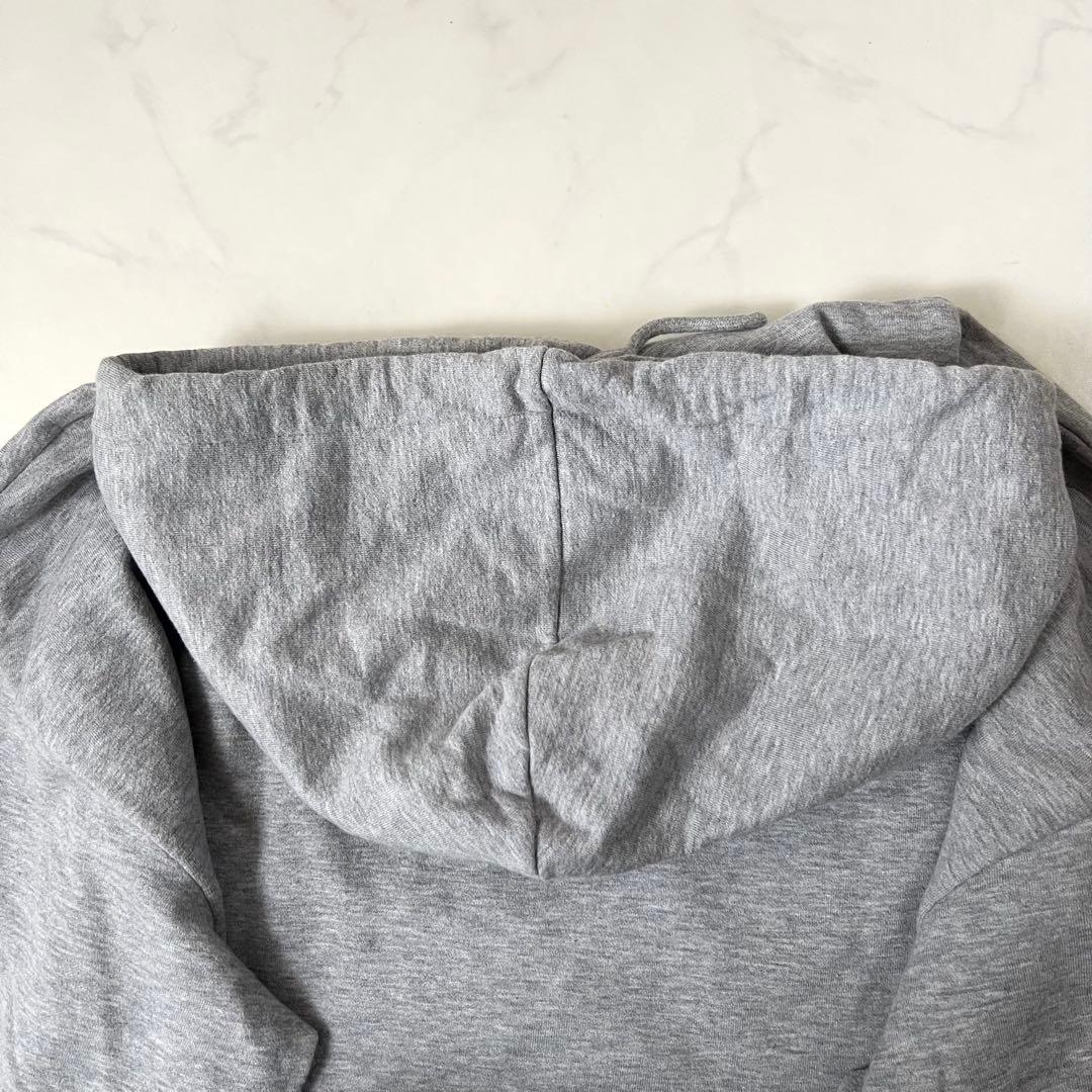 セリーヌ パーカー 16ルーズ ロゴプリント M グレー カシミヤ シルク