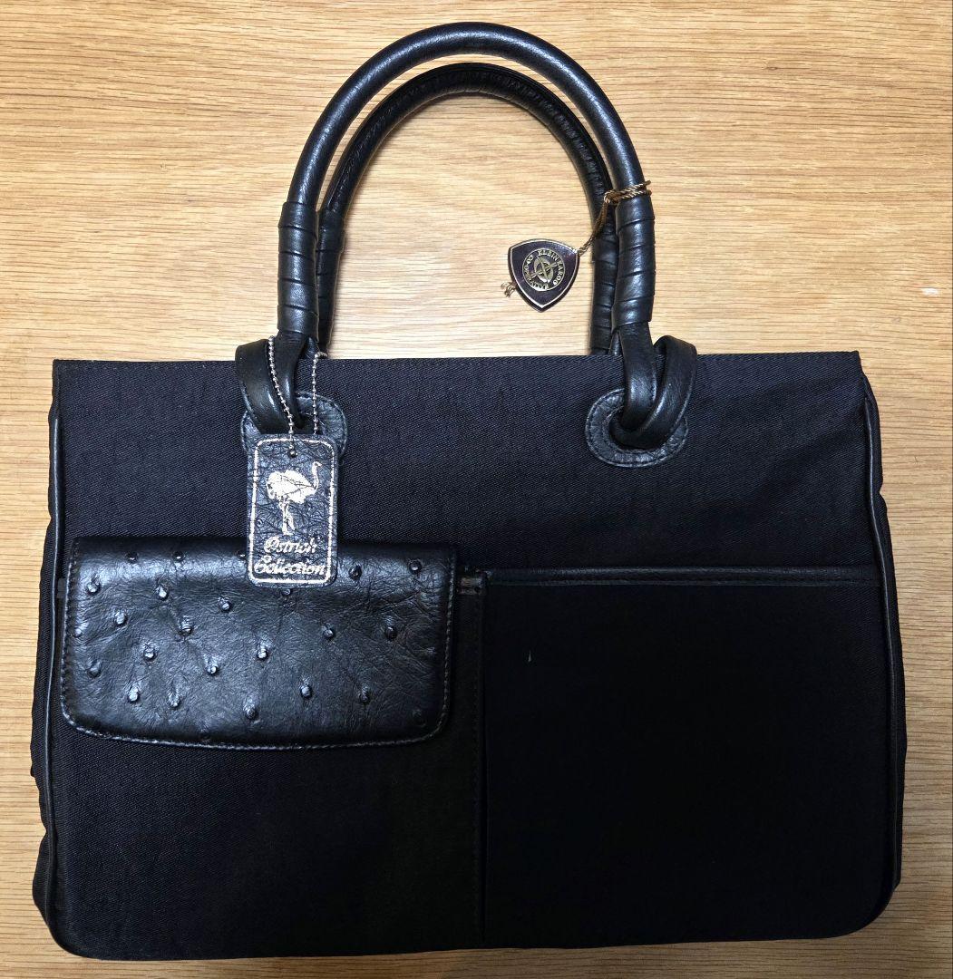 新品未使用】オーストリッチレザー クラインカルー ハンドバッグ