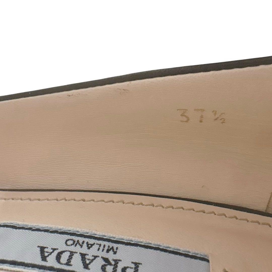 ［美品］PRADA プラダ パンプス リボン　黒　ブラック　24.5cm