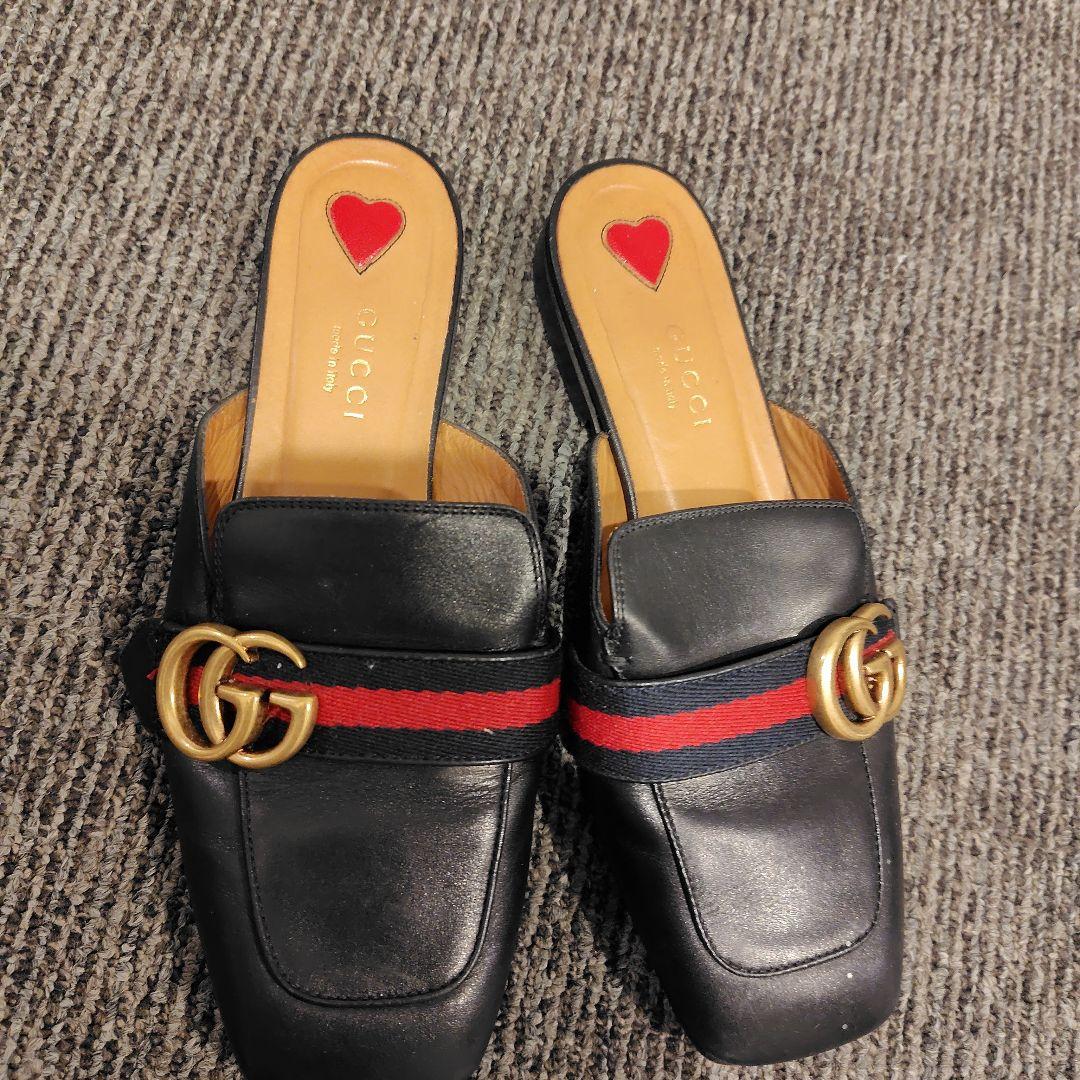 Gucci ローファー　サンダル　23 値下げ不可 ☆関税込☆GUCCI☆グッチプリンスタウンレザースリッパ☆ (GUCCI
