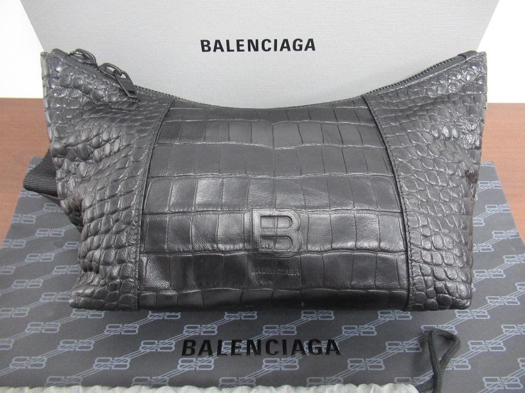 未使用 BALENCIAGA バレンシアガ ショルダーバッグ クロコ型押しレザー 楽天市場】バレンシアガ【BALENCIAGA】Hourglass アワーグラス 2way