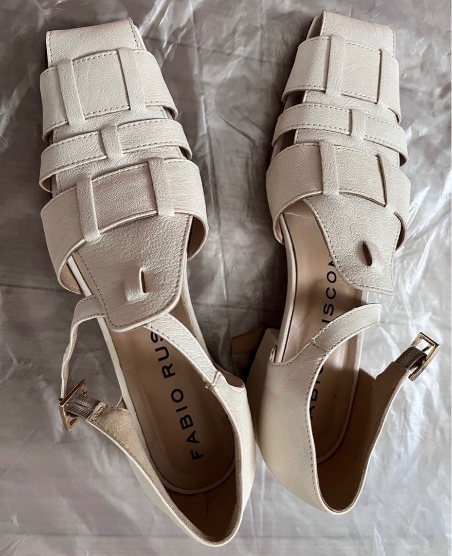 Fabio Rusconiミュール サンダル S-6329 スクエアトゥ チャンキーヒール グルカサンダル 6329 | ファビオ