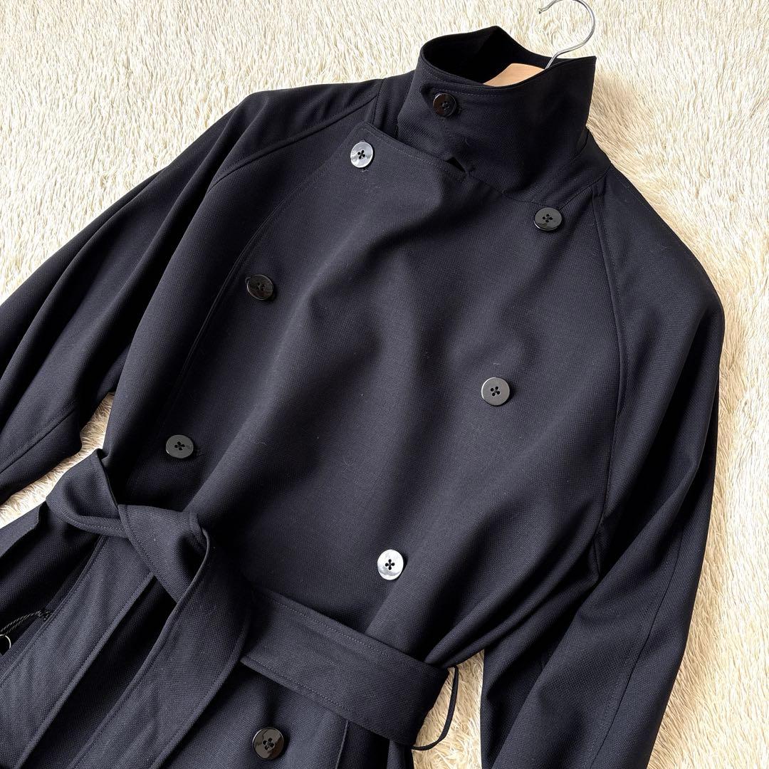 25SS新品 未使用 ES:S エス トレンチコート ネイビー 1 干場氏愛用