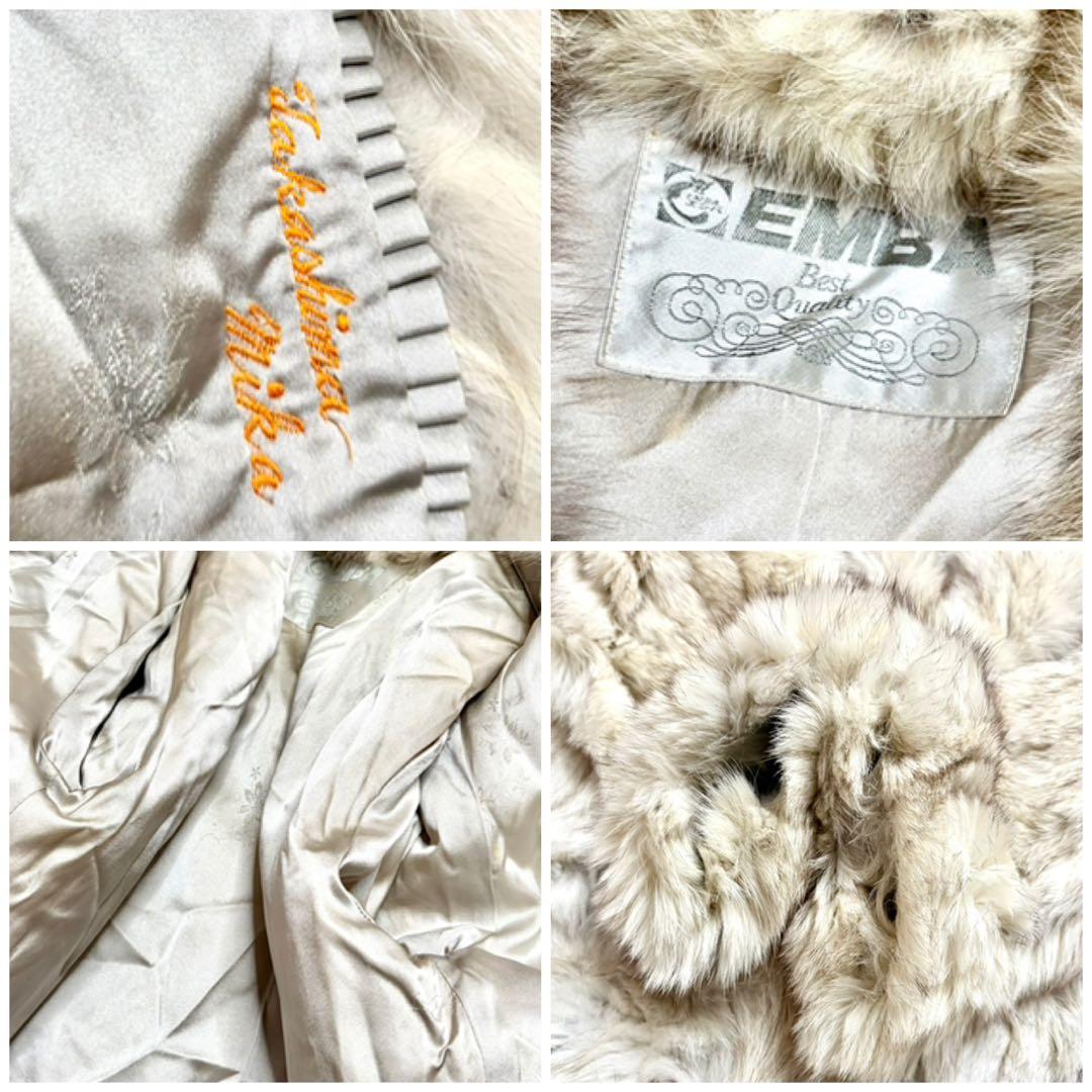 美品/着丈80cm】エンバ ブルーフォックス リアルファーコート 本毛皮