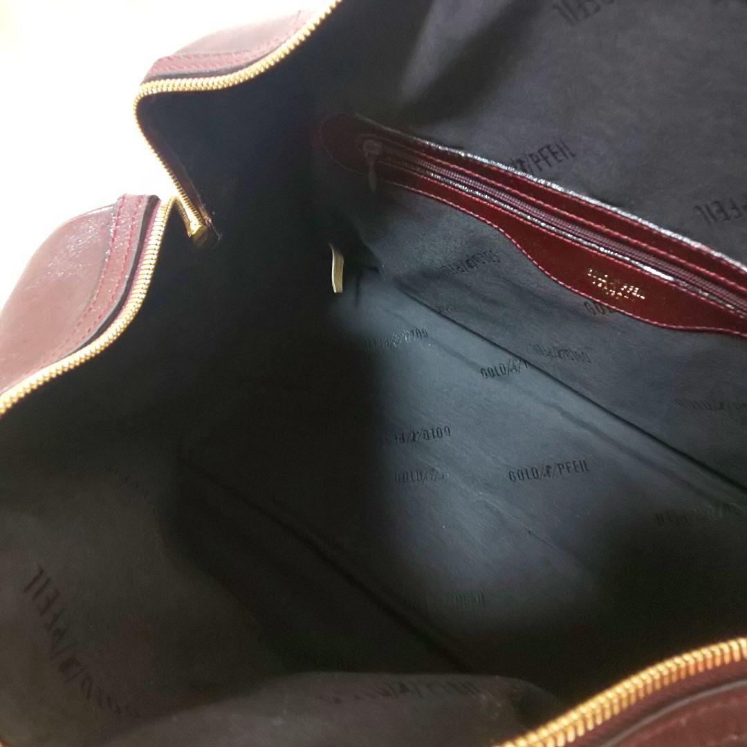 ゴールドファイル ボストンバッグ オールレザー ゴールド金具 ドイツ製