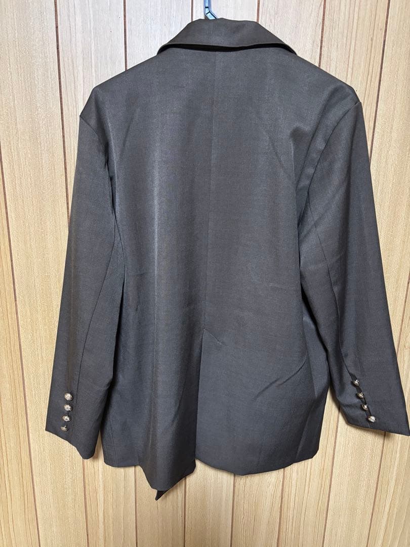 Lumierリュミエ ブラウン テーラードジャケット ダブルボタン