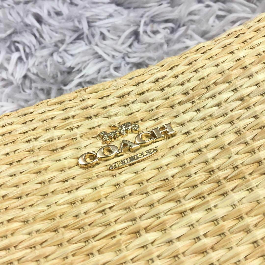 yuri様⭐直輸入⭐COACH⭐クラッチハンドバッグ ストロー ベージュ