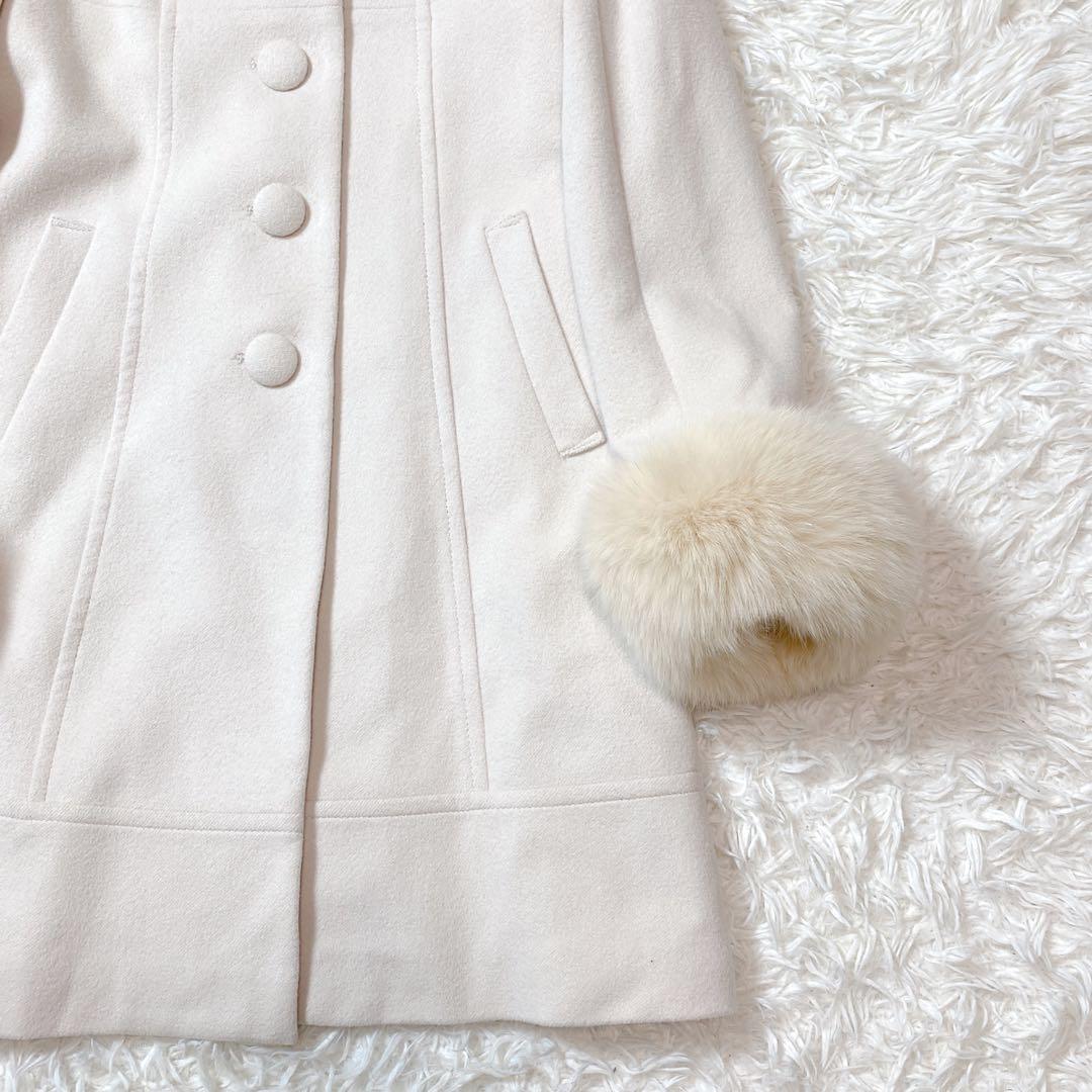 新品タグ付】定価5.8 アプワイザーリッシェ コート アンゴラ混 ファー