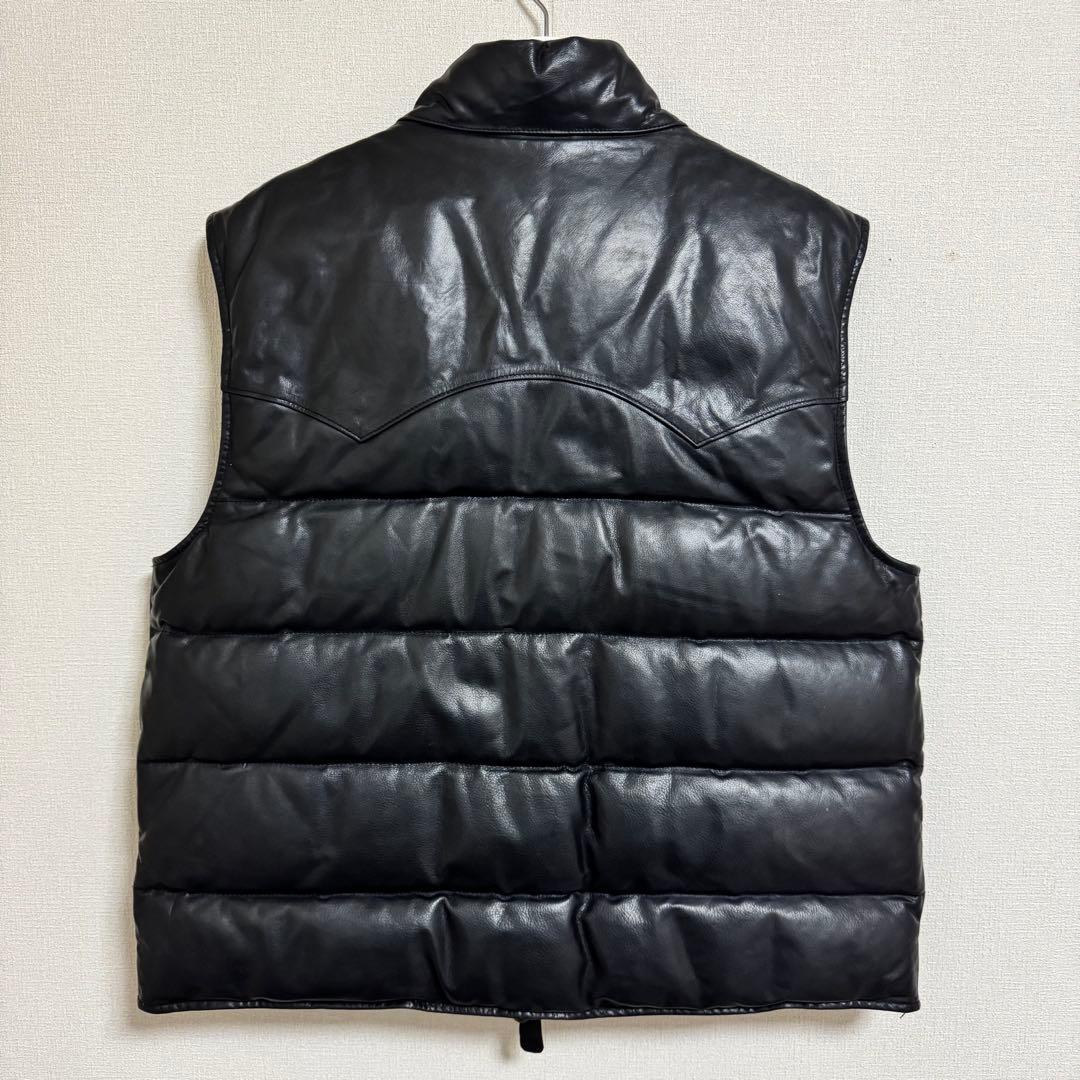 超希少 90s Ralph Lauren ラルフローレン レザーダウンベスト - メルカリ